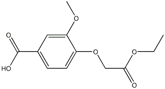 4-(2-ethoxy-2-oxoethoxy)-3-methoxybenzoic acid Struktur