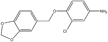 4-(2H-1,3-benzodioxol-5-ylmethoxy)-3-chloroaniline Struktur