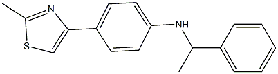 4-(2-methyl-1,3-thiazol-4-yl)-N-(1-phenylethyl)aniline Struktur