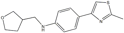 4-(2-methyl-1,3-thiazol-4-yl)-N-(oxolan-3-ylmethyl)aniline Struktur