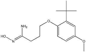 4-(2-tert-butyl-4-methoxyphenoxy)-N'-hydroxybutanimidamide Struktur