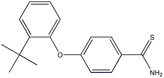 4-(2-tert-butylphenoxy)benzene-1-carbothioamide Struktur