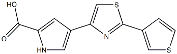 4-(2-thien-3-yl-1,3-thiazol-4-yl)-1H-pyrrole-2-carboxylic acid Struktur