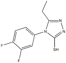 4-(3,4-difluorophenyl)-5-ethyl-4H-1,2,4-triazole-3-thiol Struktur