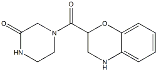 4-(3,4-dihydro-2H-1,4-benzoxazin-2-ylcarbonyl)piperazin-2-one Struktur