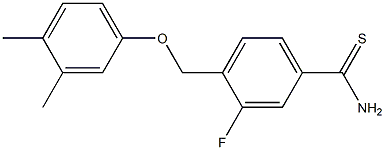 4-(3,4-dimethylphenoxymethyl)-3-fluorobenzene-1-carbothioamide Struktur