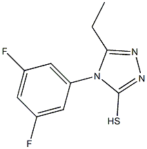 4-(3,5-difluorophenyl)-5-ethyl-4H-1,2,4-triazole-3-thiol Struktur