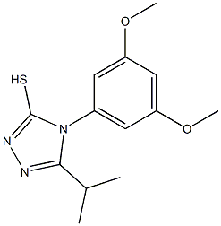 4-(3,5-dimethoxyphenyl)-5-(propan-2-yl)-4H-1,2,4-triazole-3-thiol Struktur