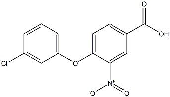 4-(3-chlorophenoxy)-3-nitrobenzoic acid Struktur