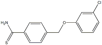 4-(3-chlorophenoxymethyl)benzene-1-carbothioamide Struktur