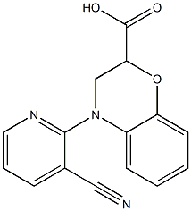 4-(3-cyanopyridin-2-yl)-3,4-dihydro-2H-1,4-benzoxazine-2-carboxylic acid Struktur