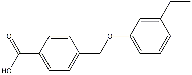 4-(3-ethylphenoxymethyl)benzoic acid Struktur