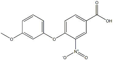 4-(3-methoxyphenoxy)-3-nitrobenzoic acid Struktur