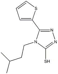 4-(3-methylbutyl)-5-(thiophen-2-yl)-4H-1,2,4-triazole-3-thiol Struktur