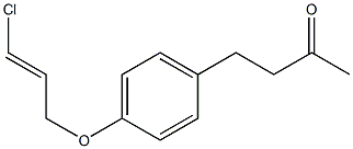 4-(4-{[(2E)-3-chloroprop-2-enyl]oxy}phenyl)butan-2-one Struktur