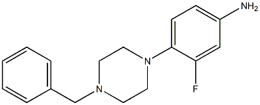 4-(4-benzylpiperazin-1-yl)-3-fluoroaniline Struktur