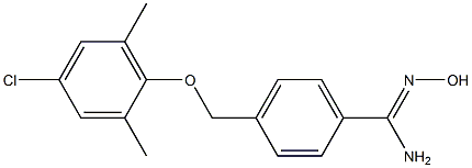 4-(4-chloro-2,6-dimethylphenoxymethyl)-N'-hydroxybenzene-1-carboximidamide Struktur