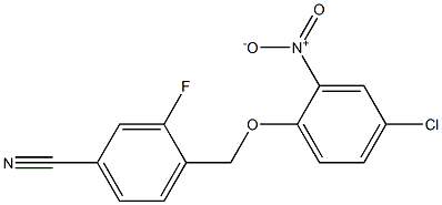 4-(4-chloro-2-nitrophenoxymethyl)-3-fluorobenzonitrile Struktur