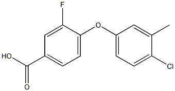 4-(4-chloro-3-methylphenoxy)-3-fluorobenzoic acid Struktur