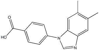 4-(5,6-dimethyl-1H-1,3-benzodiazol-1-yl)benzoic acid Struktur