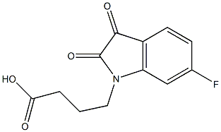 4-(6-fluoro-2,3-dioxo-2,3-dihydro-1H-indol-1-yl)butanoic acid Struktur