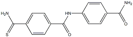 4-(aminocarbonothioyl)-N-[4-(aminocarbonyl)phenyl]benzamide Struktur