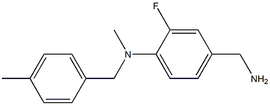 4-(aminomethyl)-2-fluoro-N-methyl-N-[(4-methylphenyl)methyl]aniline Struktur