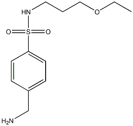 4-(aminomethyl)-N-(3-ethoxypropyl)benzenesulfonamide Struktur