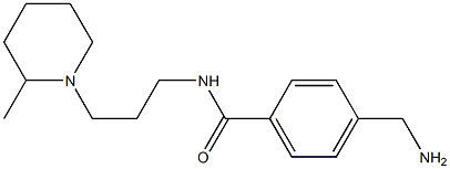 4-(aminomethyl)-N-[3-(2-methylpiperidin-1-yl)propyl]benzamide Struktur