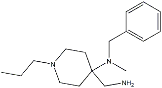 4-(aminomethyl)-N-benzyl-N-methyl-1-propylpiperidin-4-amine Struktur