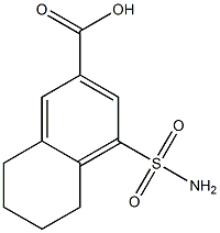 4-(aminosulfonyl)-5,6,7,8-tetrahydronaphthalene-2-carboxylic acid Struktur