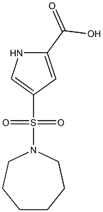 4-(azepan-1-ylsulfonyl)-1H-pyrrole-2-carboxylic acid Struktur