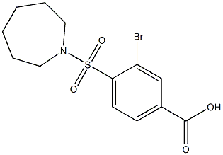 4-(azepane-1-sulfonyl)-3-bromobenzoic acid Struktur