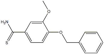 4-(benzyloxy)-3-methoxybenzenecarbothioamide Struktur