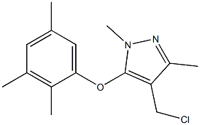 4-(chloromethyl)-1,3-dimethyl-5-(2,3,5-trimethylphenoxy)-1H-pyrazole Struktur