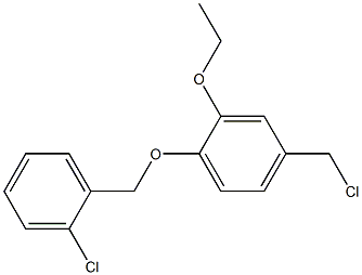 4-(chloromethyl)-1-[(2-chlorophenyl)methoxy]-2-ethoxybenzene Struktur