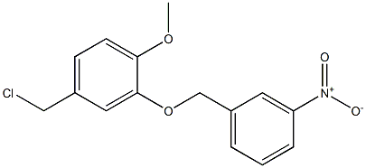 4-(chloromethyl)-1-methoxy-2-[(3-nitrophenyl)methoxy]benzene Struktur