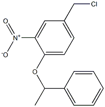 4-(chloromethyl)-2-nitro-1-(1-phenylethoxy)benzene Struktur