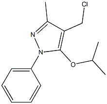 4-(chloromethyl)-3-methyl-1-phenyl-5-(propan-2-yloxy)-1H-pyrazole Struktur