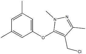 4-(chloromethyl)-5-(3,5-dimethylphenoxy)-1,3-dimethyl-1H-pyrazole Struktur