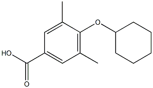 4-(cyclohexyloxy)-3,5-dimethylbenzoic acid Struktur