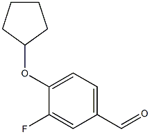 4-(cyclopentyloxy)-3-fluorobenzaldehyde Struktur