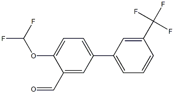 4-(difluoromethoxy)-3'-(trifluoromethyl)-1,1'-biphenyl-3-carbaldehyde Struktur