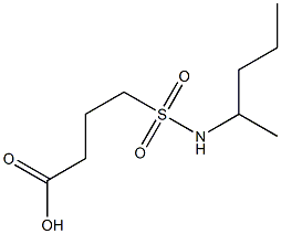 4-(pentan-2-ylsulfamoyl)butanoic acid Struktur