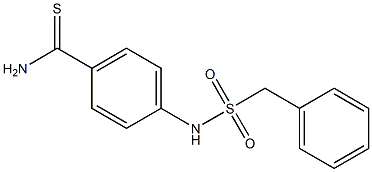 4-(phenylmethanesulfonamido)benzene-1-carbothioamide Struktur