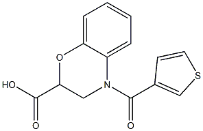 4-(thien-3-ylcarbonyl)-3,4-dihydro-2H-1,4-benzoxazine-2-carboxylic acid Struktur