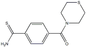 4-(thiomorpholin-4-ylcarbonyl)benzene-1-carbothioamide Struktur