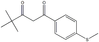 4,4-dimethyl-1-[4-(methylsulfanyl)phenyl]pentane-1,3-dione Struktur