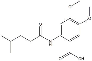 4,5-dimethoxy-2-(4-methylpentanamido)benzoic acid Struktur