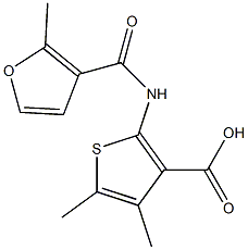 4,5-dimethyl-2-[(2-methyl-3-furoyl)amino]thiophene-3-carboxylic acid Struktur